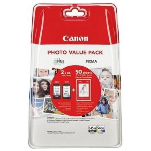 Komplet kartuš Canon PG-545XL + CL-546XL original + foto papir - Kartuse.si