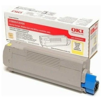 Toner OKI C5800 (43324421) rumena, original - E-kartuse.si