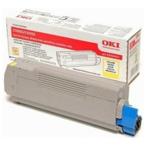 Toner OKI C5800 (43324421) rumena, original - E-kartuse.si