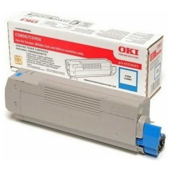 Toner OKI C5800 (43324423) modra, original - E-kartuse.si