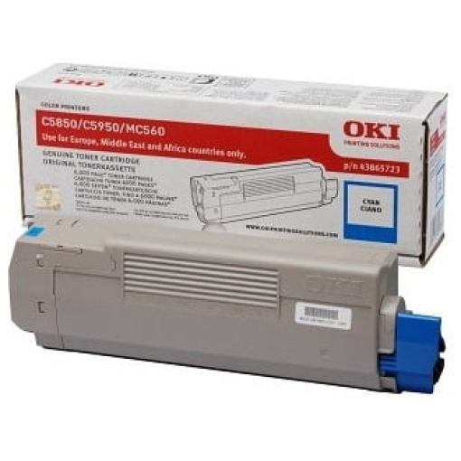 Toner OKI C5850 (43865723) modra, original - E-kartuse.si